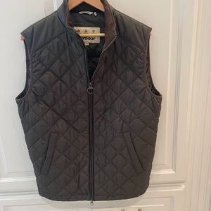Men's Barbour Vest with Suede Trim